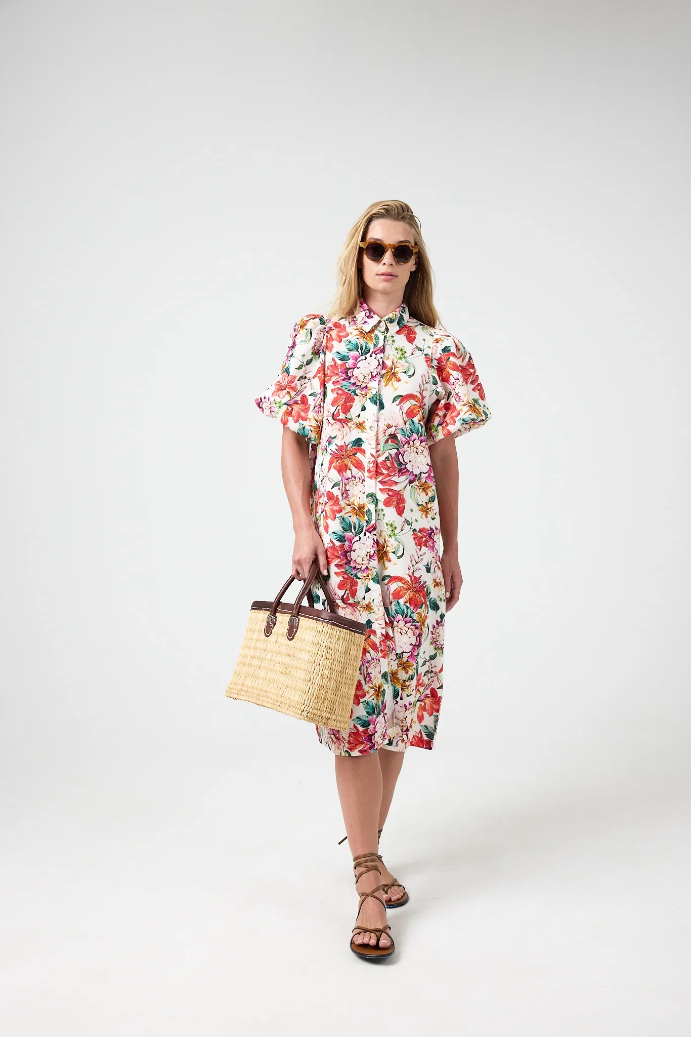 Angel Linen Dress - Full Bloom
