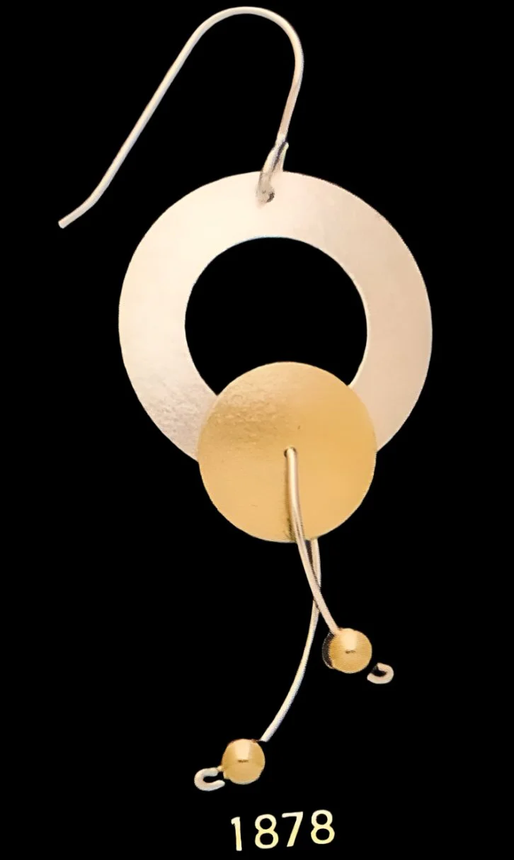 Art Deco Disc Earrings - Image 2