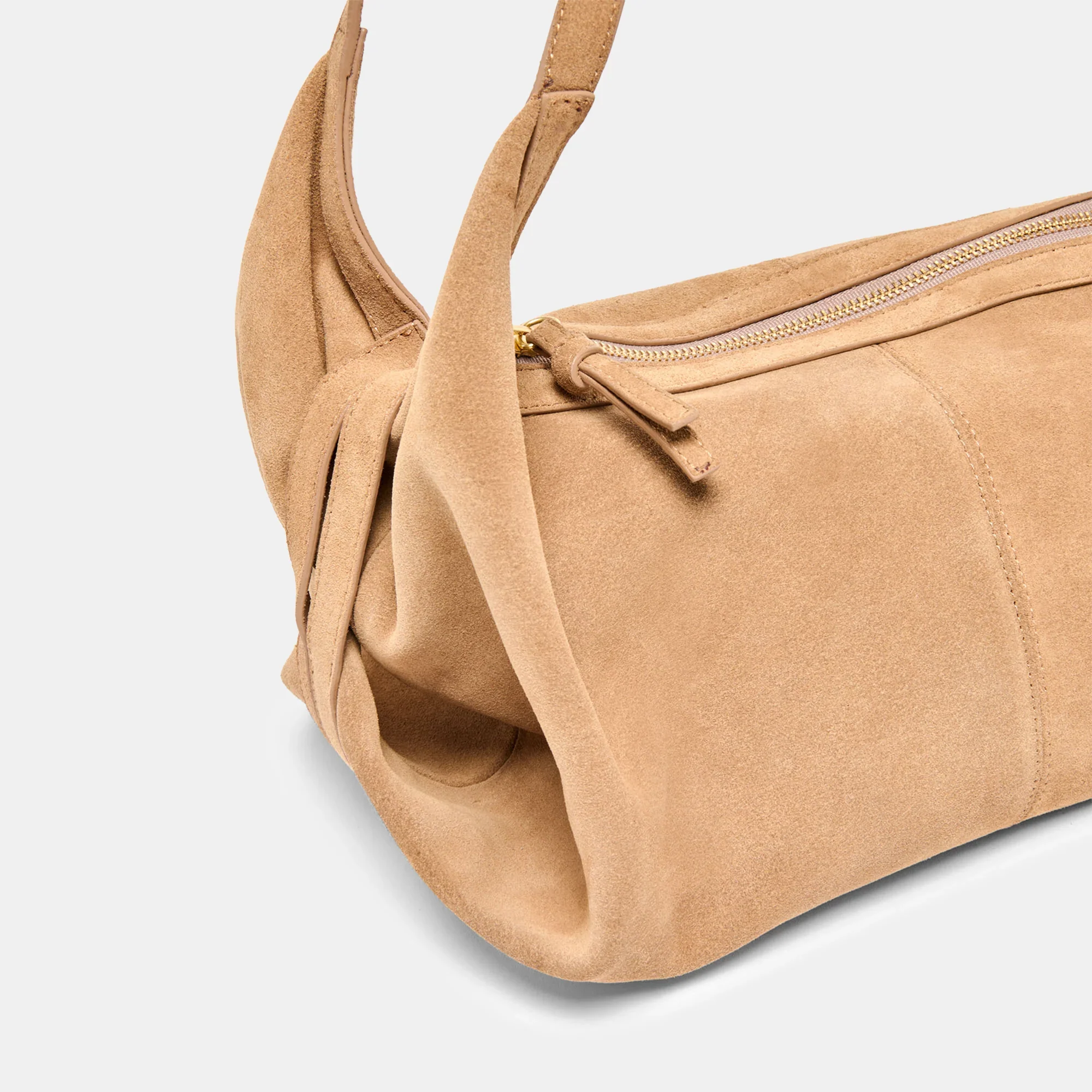 Billy Shoulder Bag - Camel Suede - Image 3