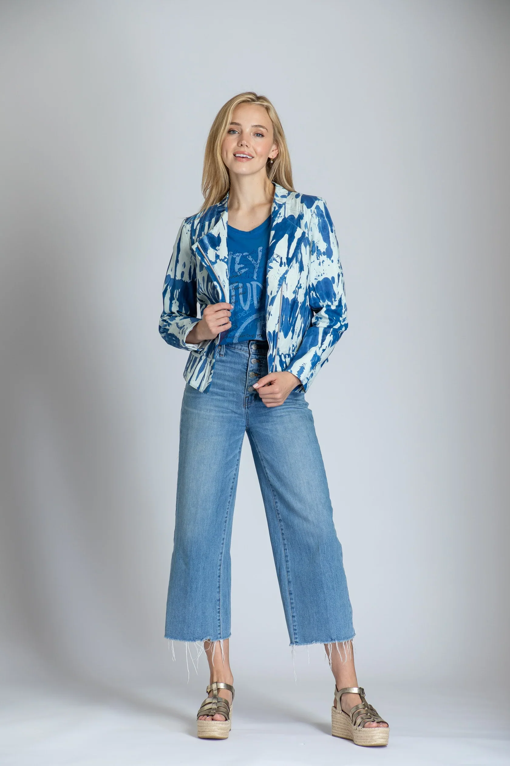 Collarless Lamb Leather Jacket - Chibbori - Image 2