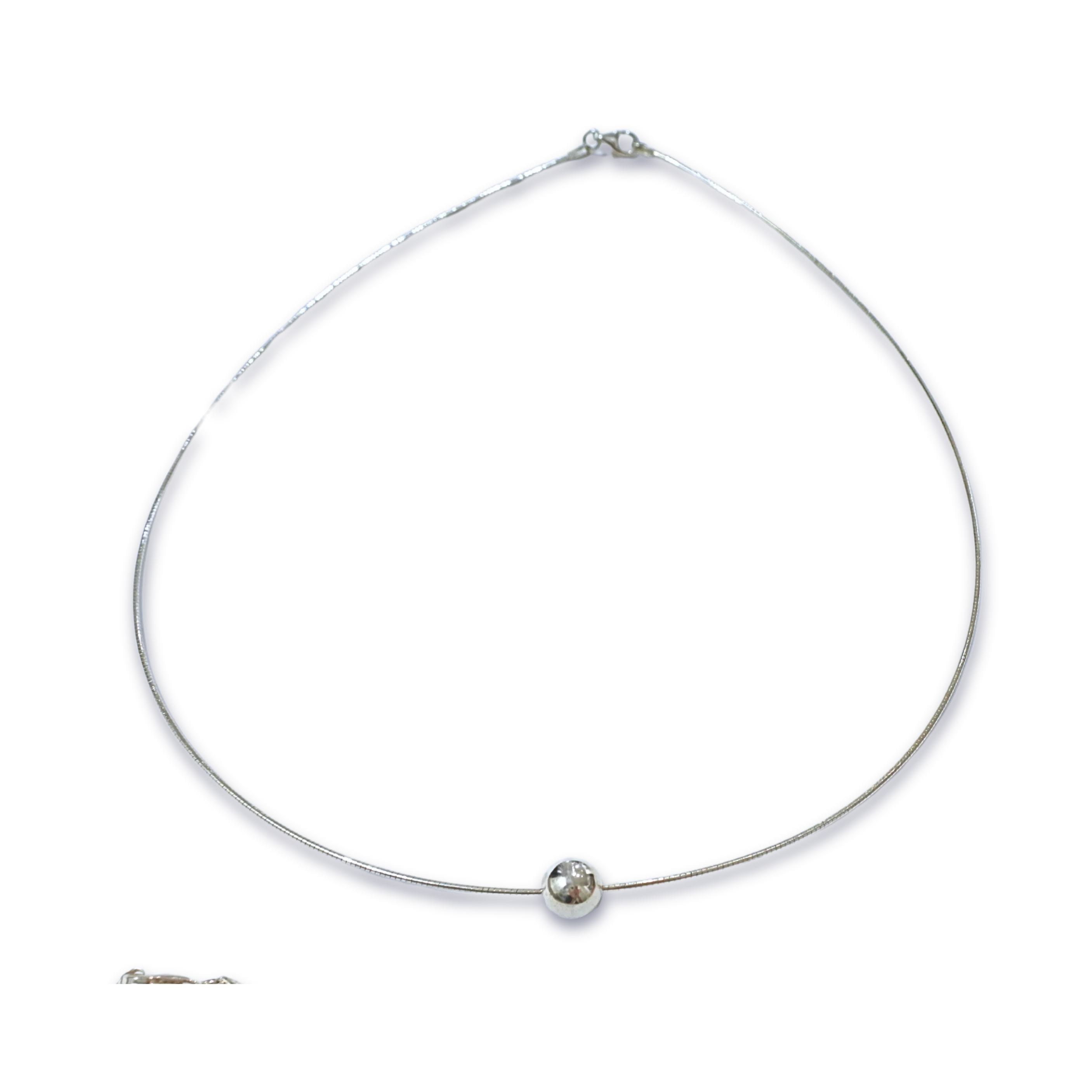 Cape Cod Ball Wire Necklace - Silver