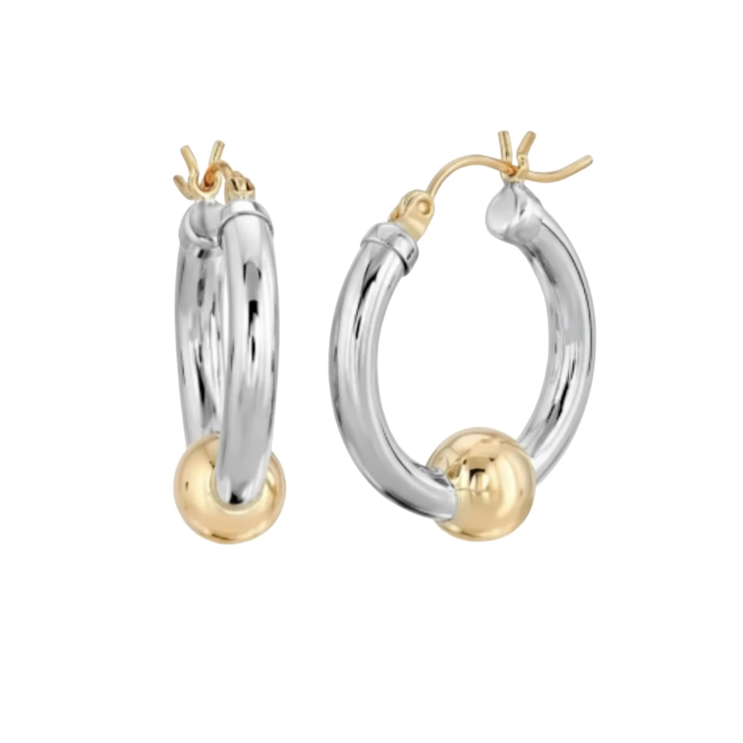 Cape Cod Hoops - Small 2-Tone Gold Posts - Image 2