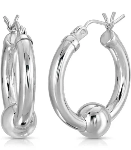 Cape Cod Hoops - Small Silver - Image 2