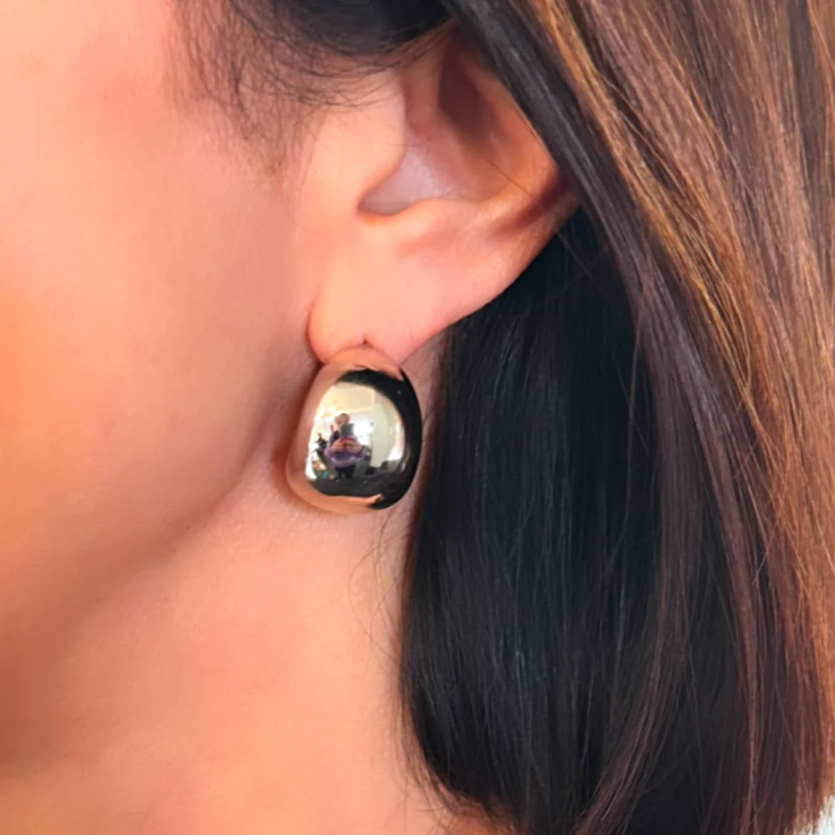 Chubby Glam Sterling Hoops - Image 2