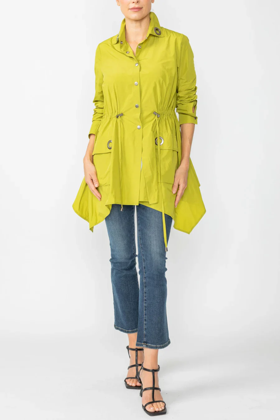 Cinch Waiste Blouse with Pocket - Image 3