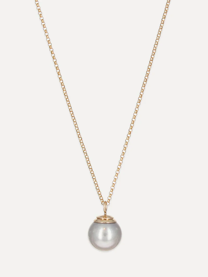 Cleo Necklace - Grey Pearl - Image 2