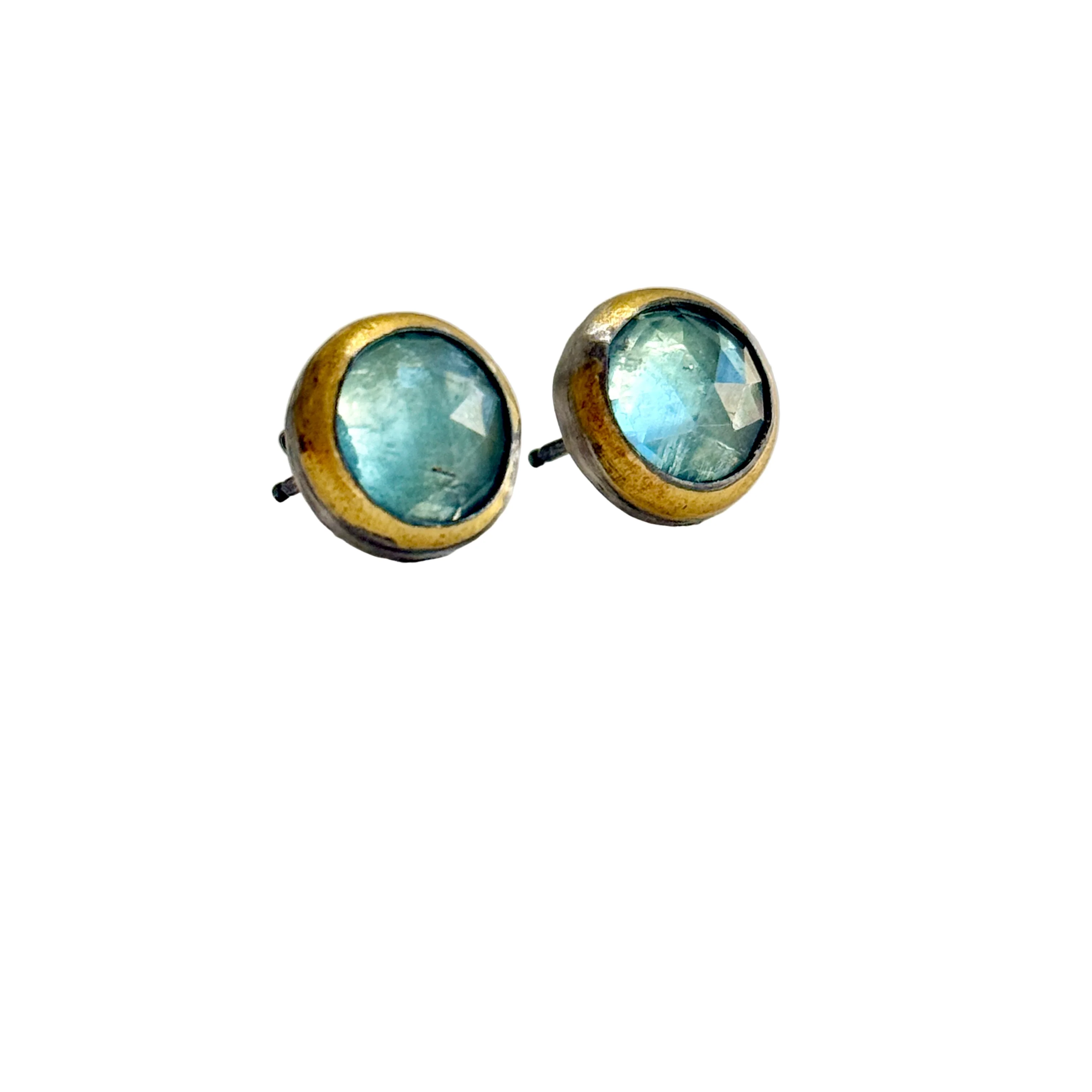 Crescent Rim Studs ~ Sky Blue - Image 2