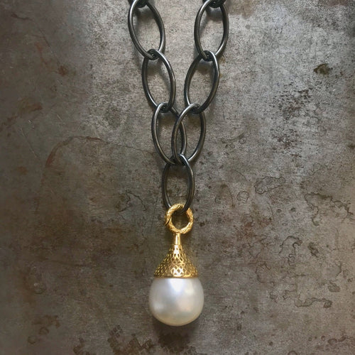 Crownwork® Finial Capped Pearl Pendant - Image 3