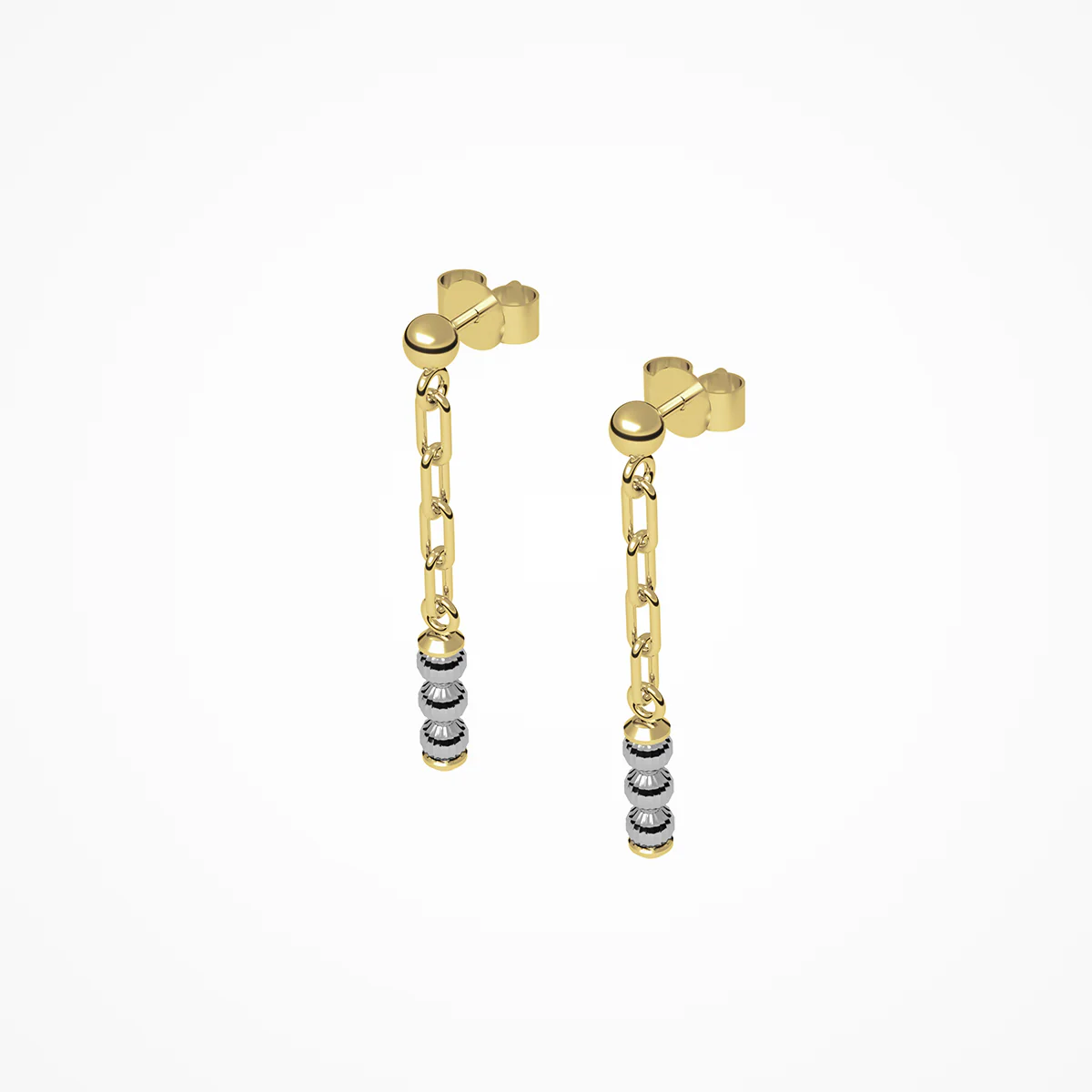 Crystal Nova Earrings - Gold/White - Image 2