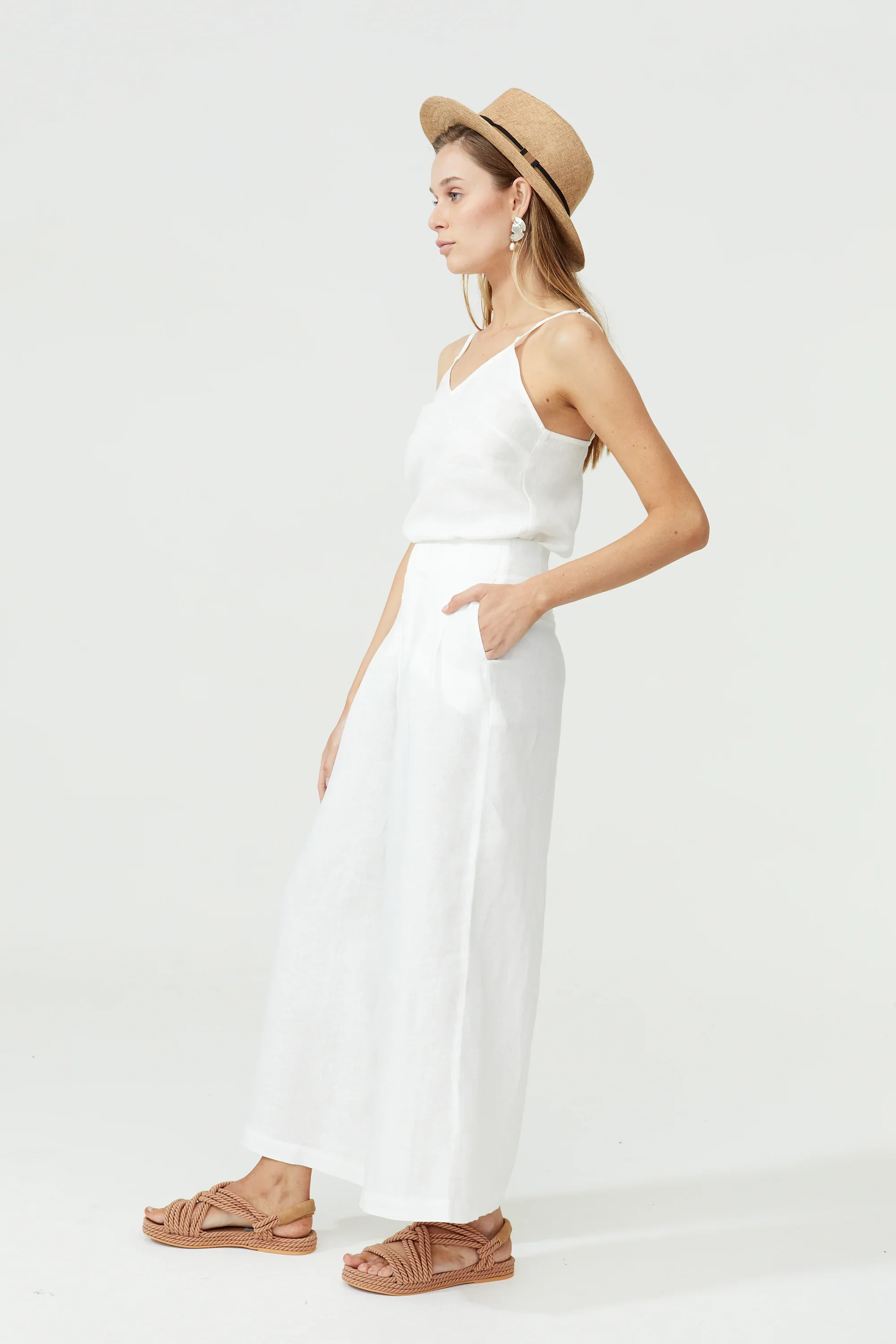 Culotte Pants - White - Image 2