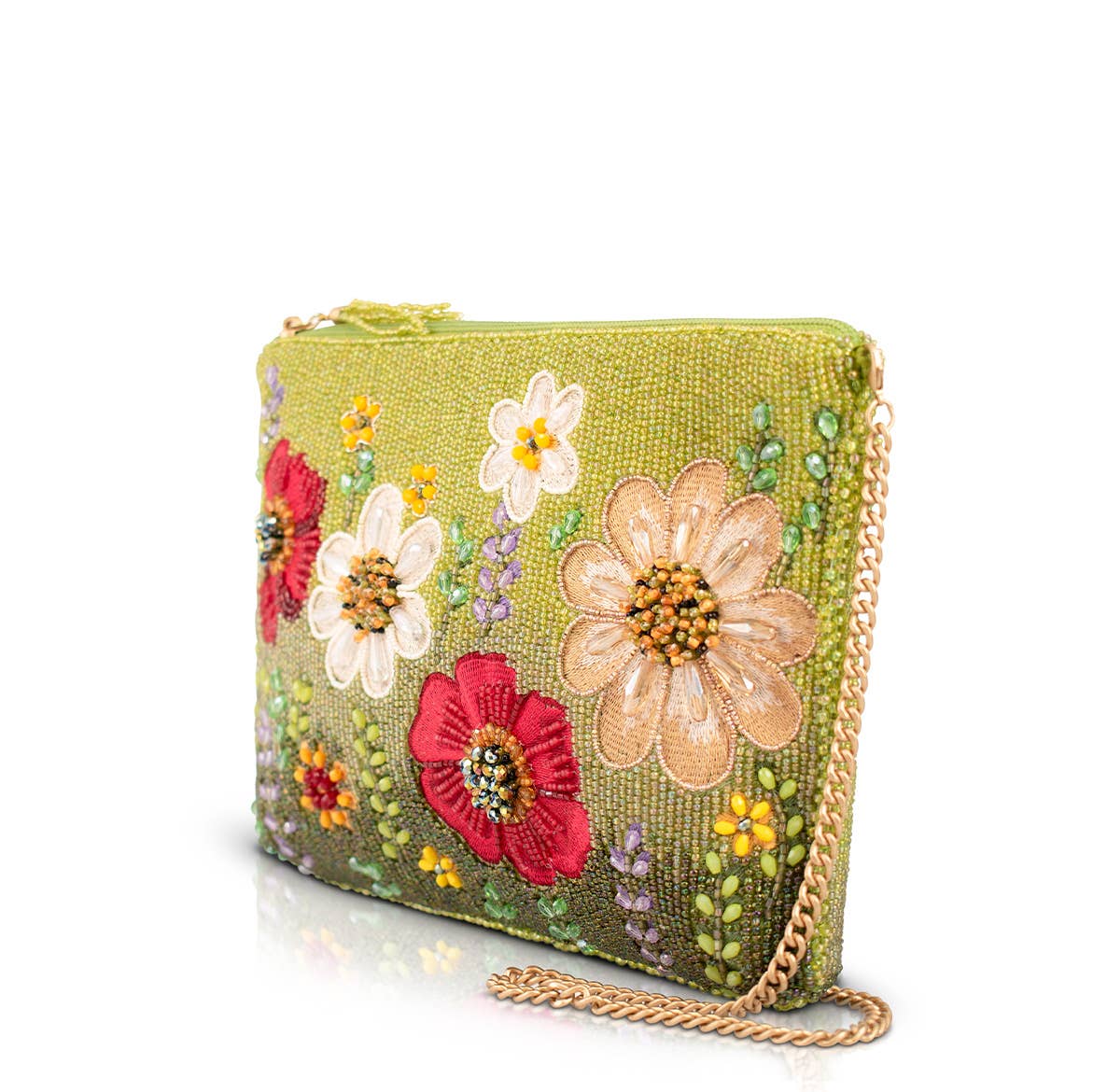 Day In The Park Floral Beaded Crossbody Handbag - Image 2