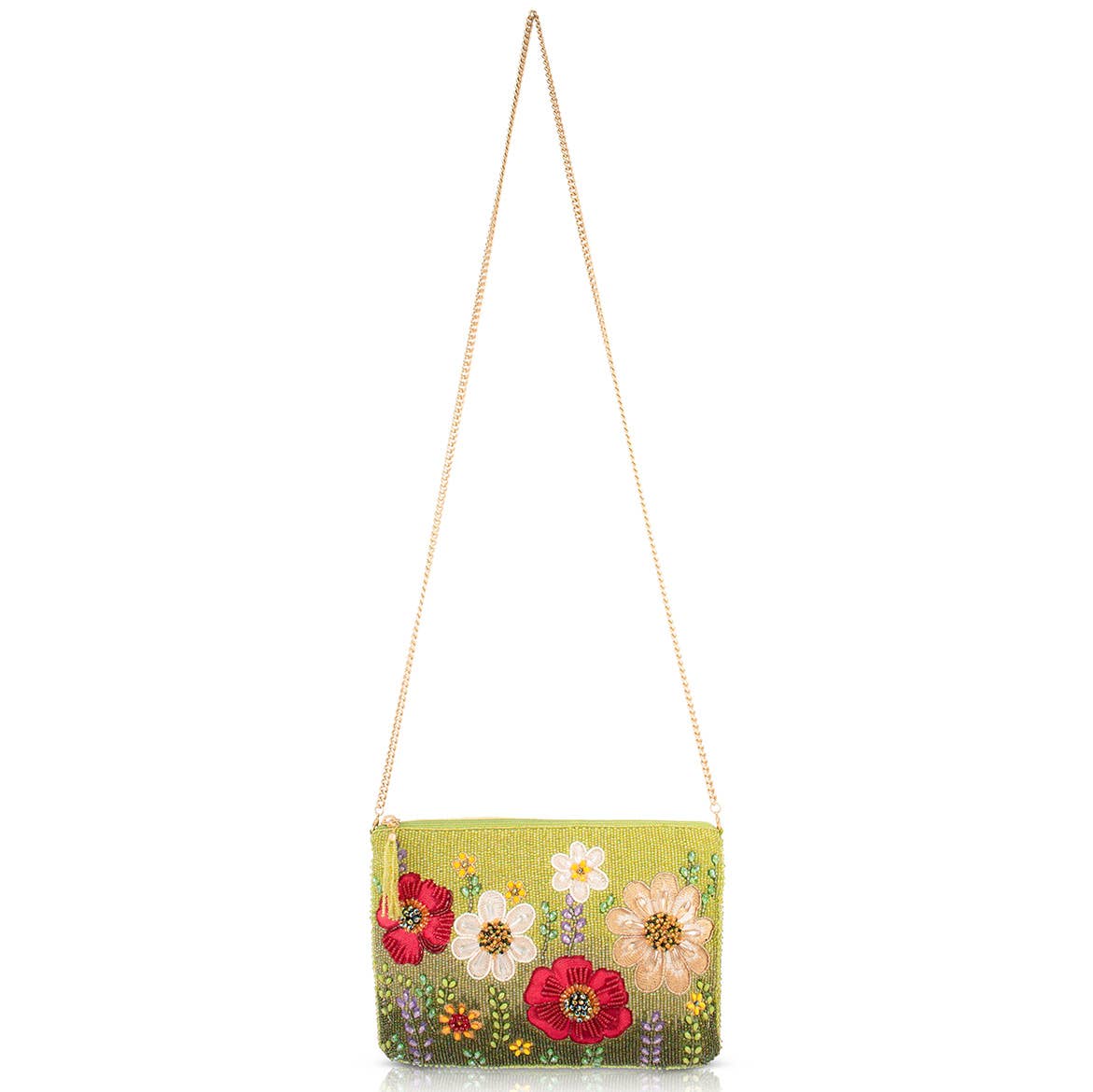 Day In The Park Floral Beaded Crossbody Handbag - Image 6