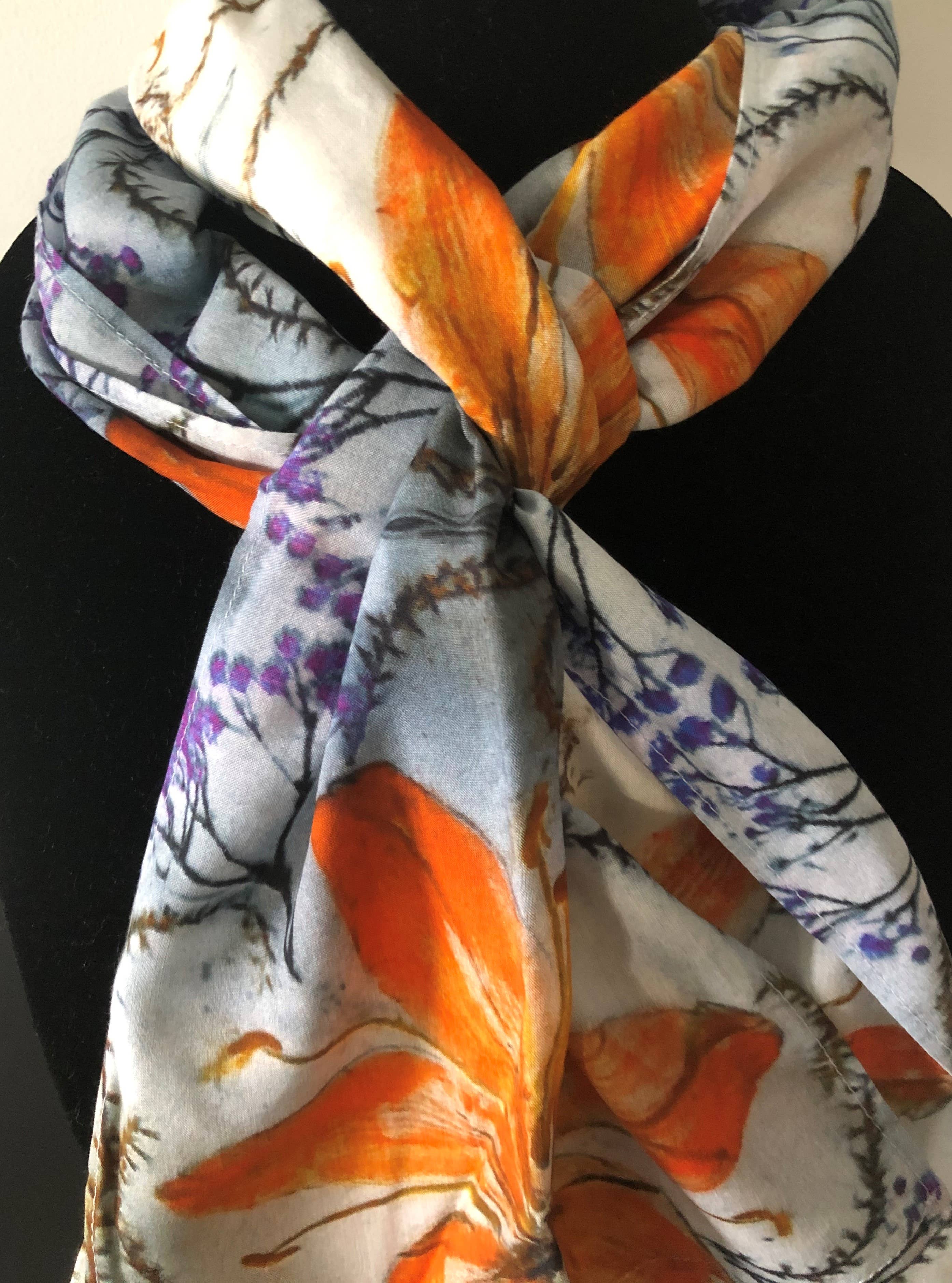 Day Lilies Cotton Scarf - Image 2