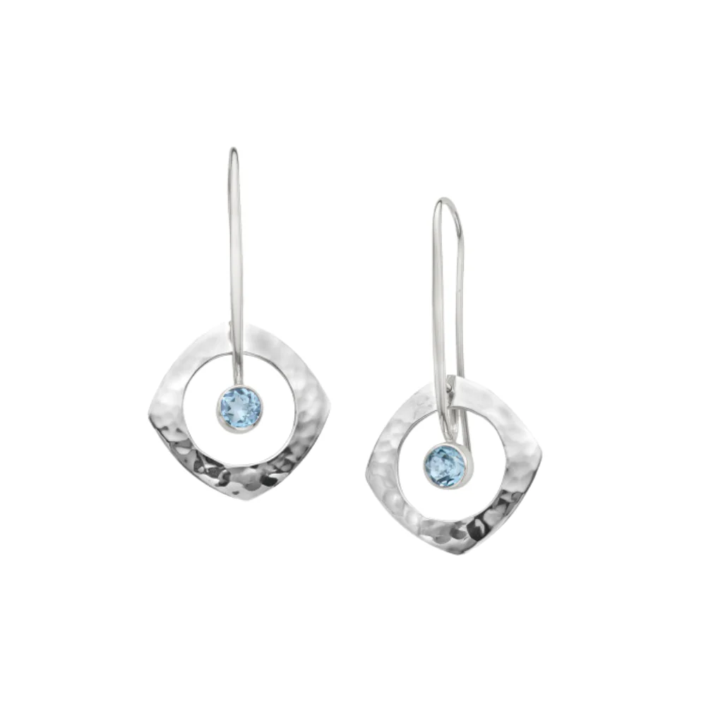 Diva Earrings - Blue Topaz