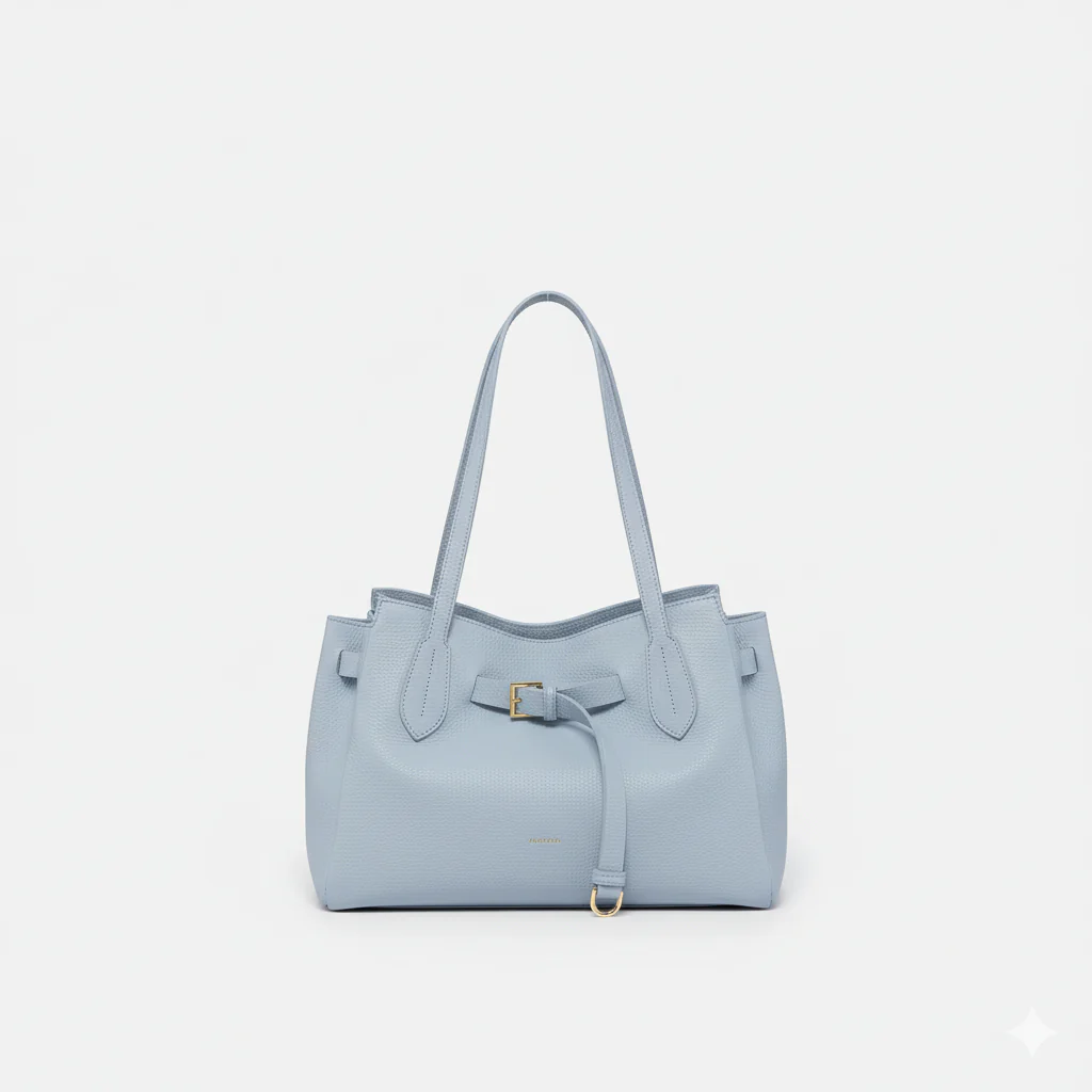 Doll Leather Top Handle Bag - Cloud