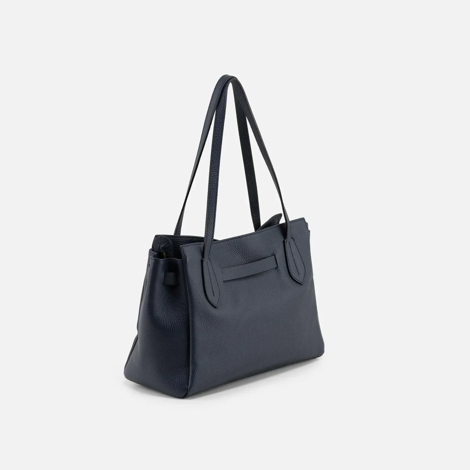 Doll Leather Top Handle Bag - Navy - Image 2