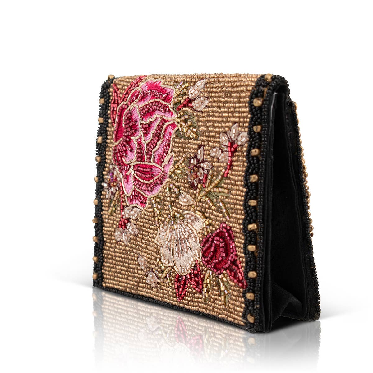 Eastern Bloom Gold Floral Wallet - Image 3