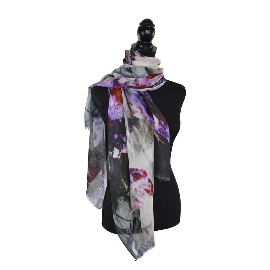 Edgewood Watercolor Floral Scarf - Image 3