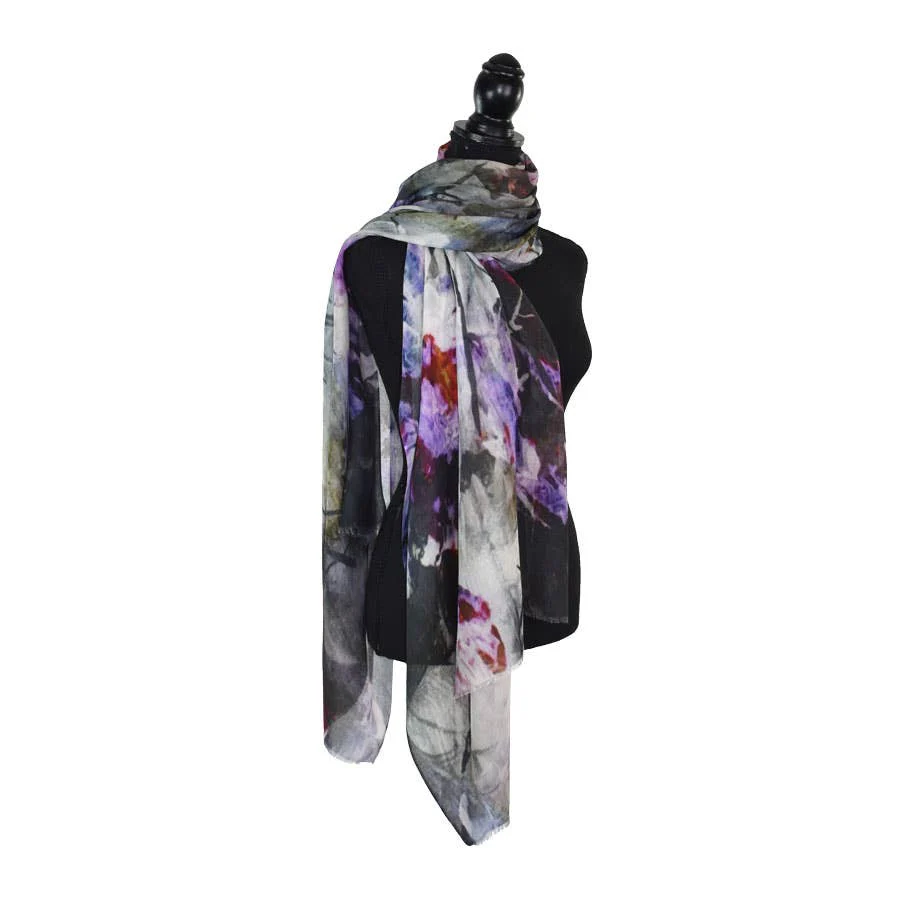 Edgewood Watercolor Floral Scarf - Image 4
