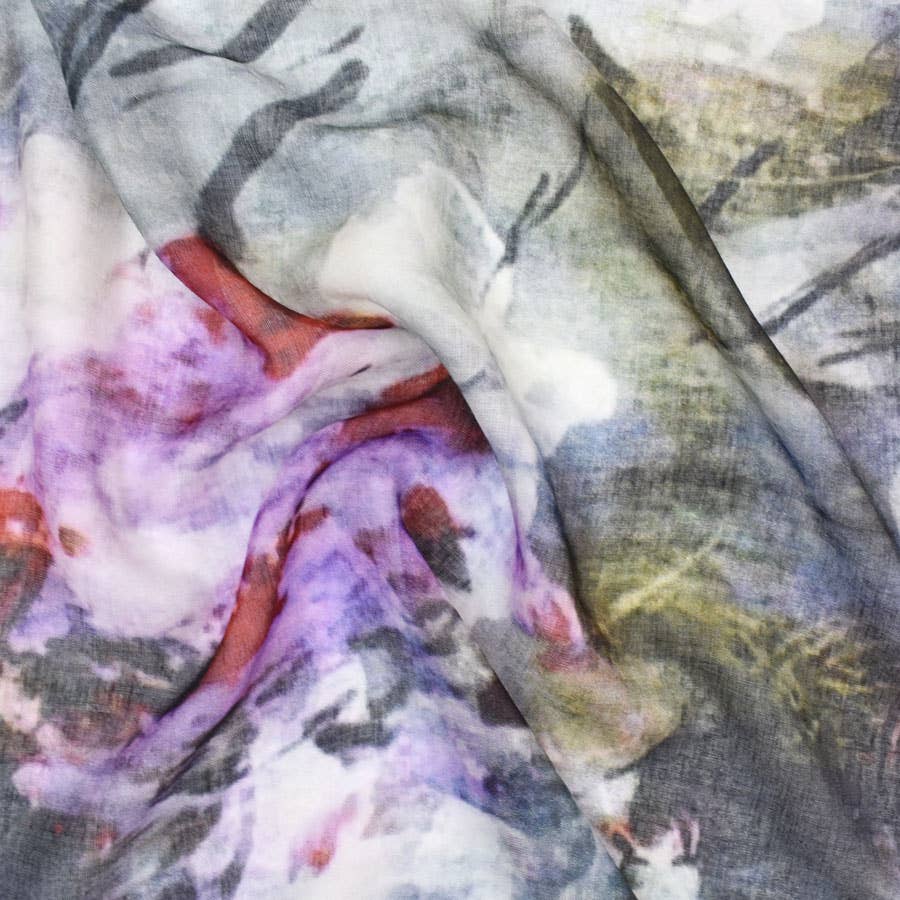 Edgewood Watercolor Floral Scarf - Image 6