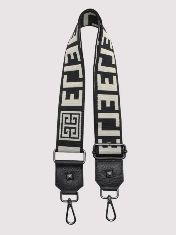 EL Logo Strap - Ecru/Black