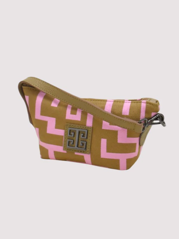 ERIETTA – CLASSIC Pattern – Baby Pink – EL Strap – Mini Bag - Image 2