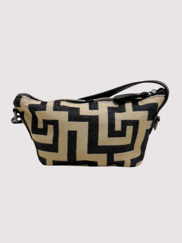 ERIETTA – CLASSIC Pattern – Beige/Black – EL Strap – Mini Bag - Image 3