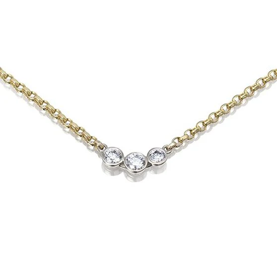 3 Diamond Garland Necklace