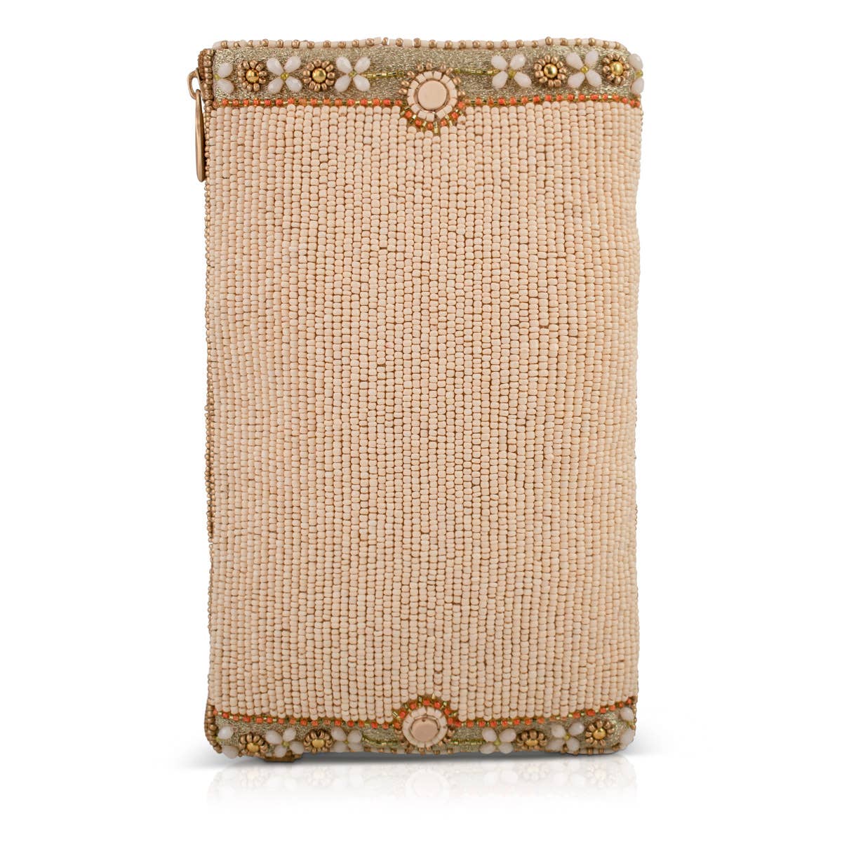 Gentle Touch Pink & Green Floral Beaded Crossbody Phone Bag - Image 4