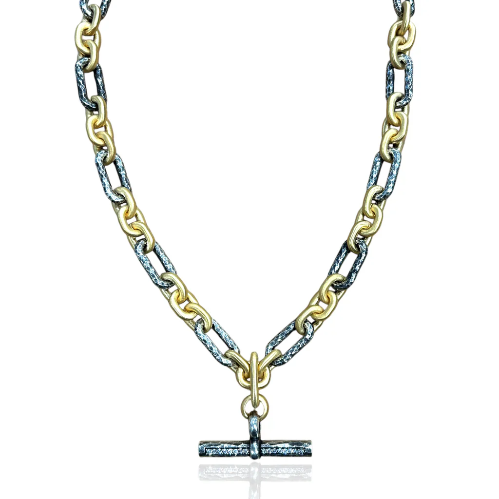 2-Tone Byron Toggle Necklace