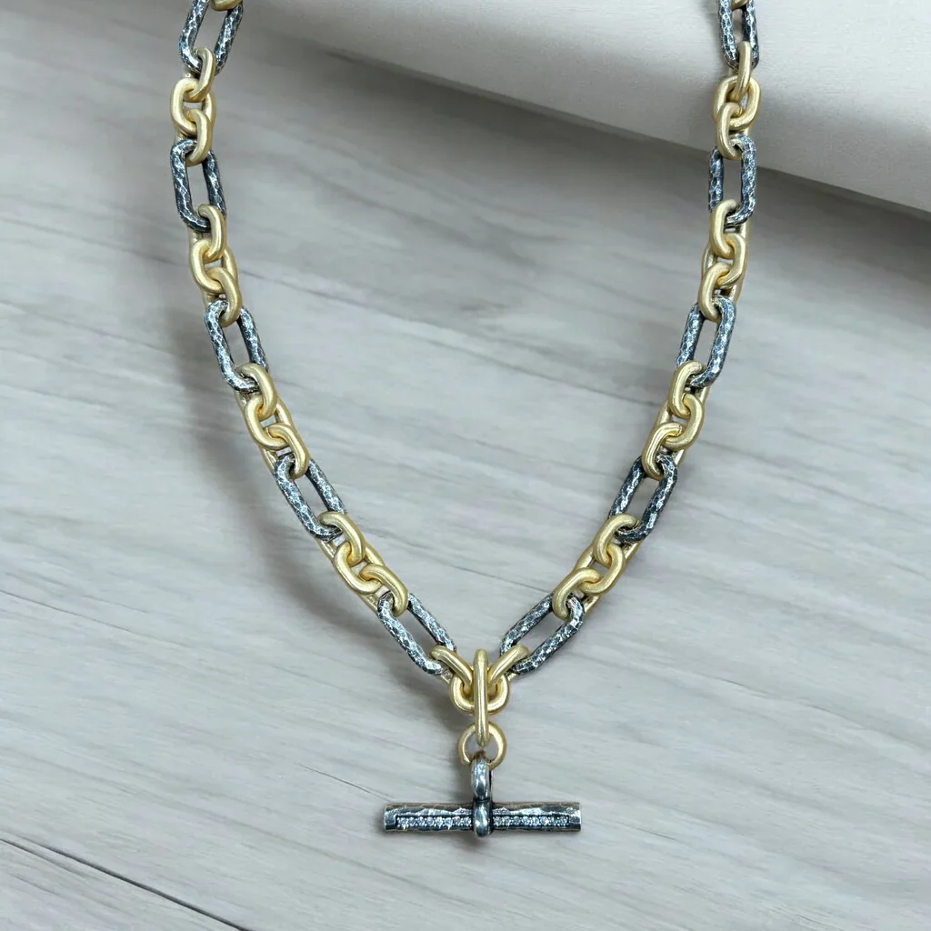 2-Tone Byron Toggle Necklace - Image 2