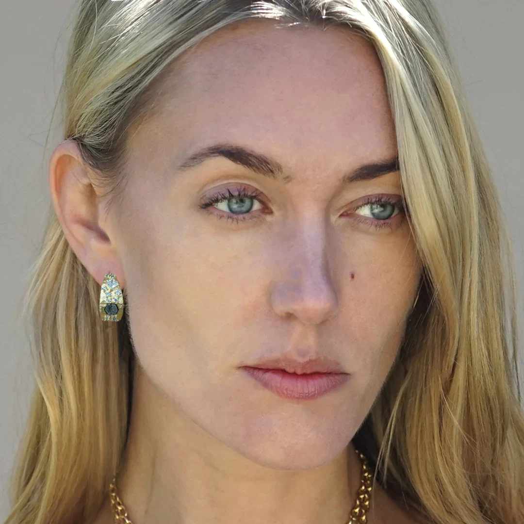 Gold Mini Cosa Hoops - Image 2