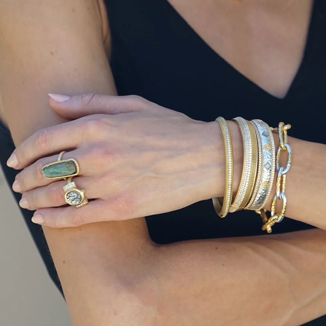 Gold Pave Noma Bangle - Image 3
