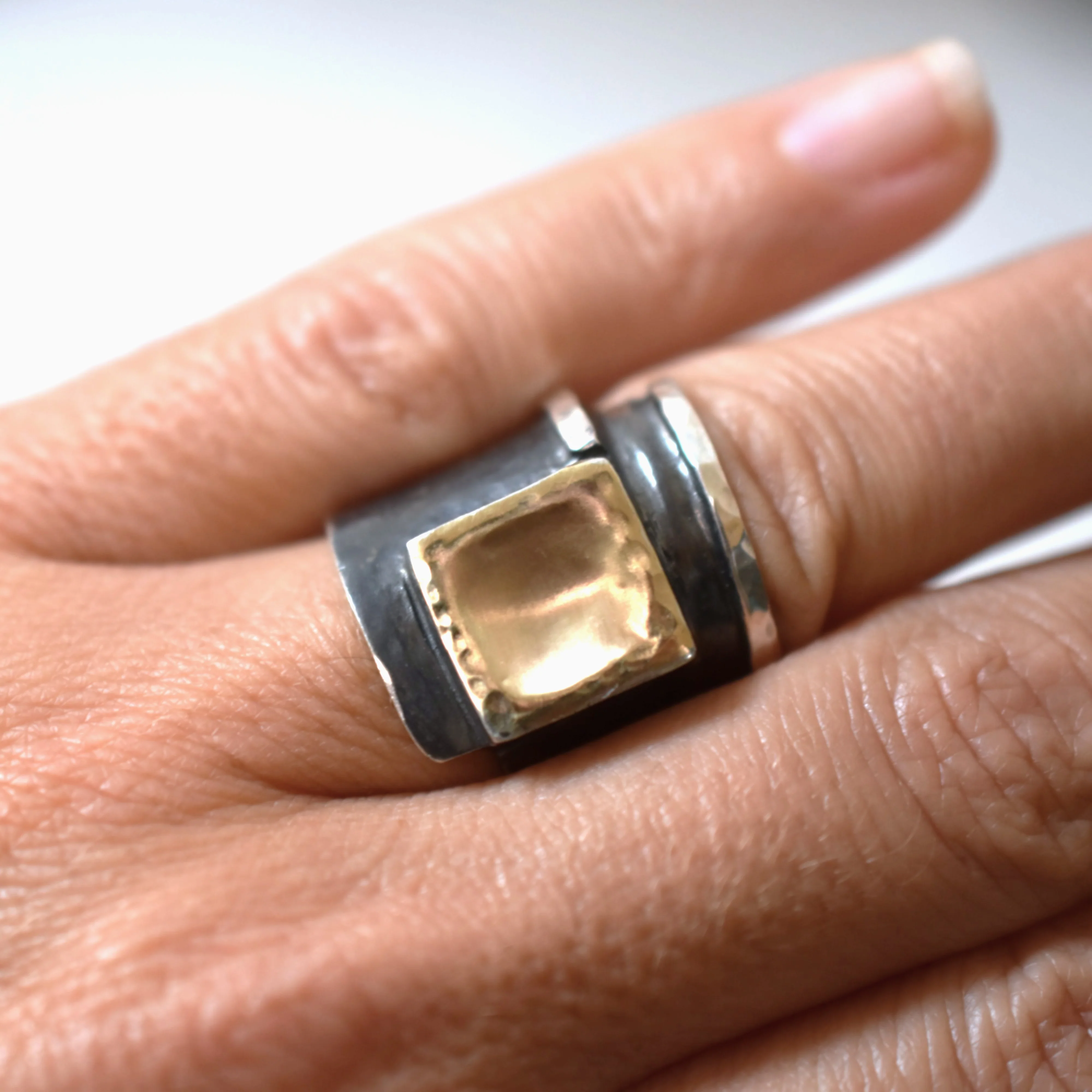 Oxidized Compass Ring - Image 3