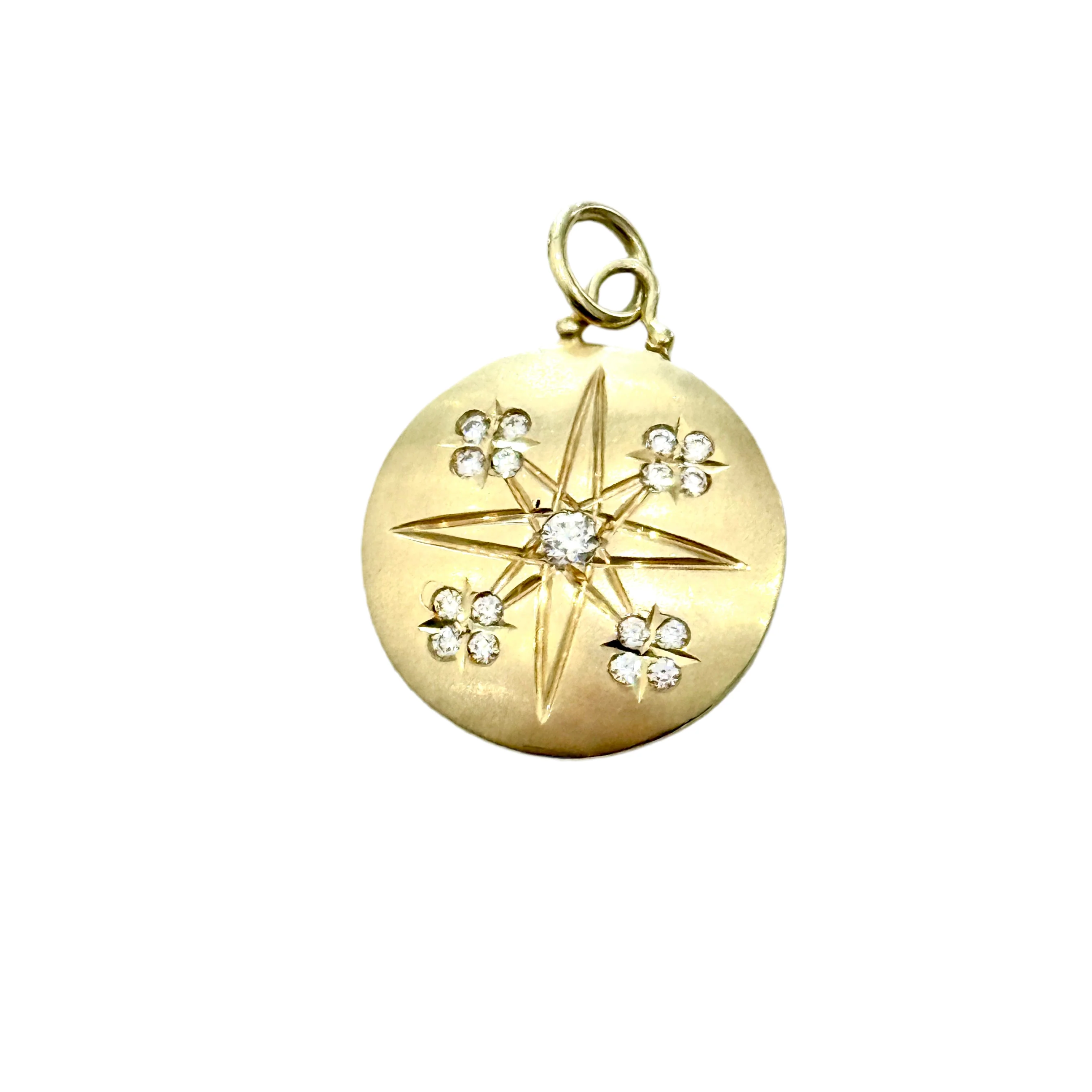 Gold Oval Star Charm - Image 3