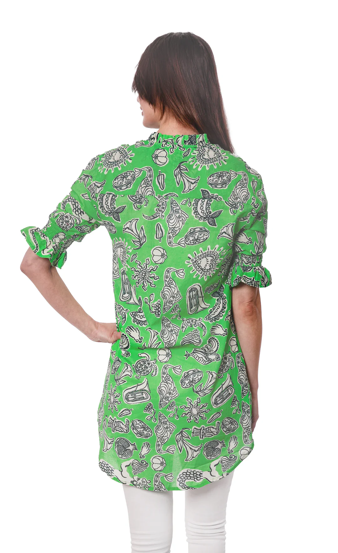 Hampton Shirt Dress - Green Whimsy - Image 3