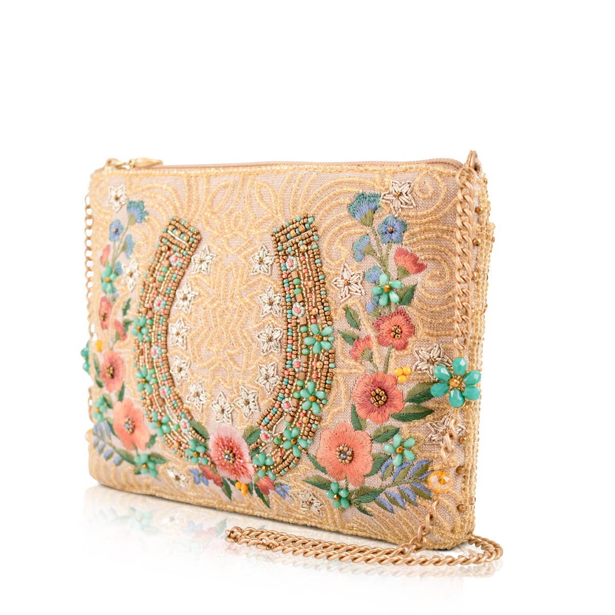 Iron Luck Beaded Horseshoe and Floral Crossbody Bag - Image 2
