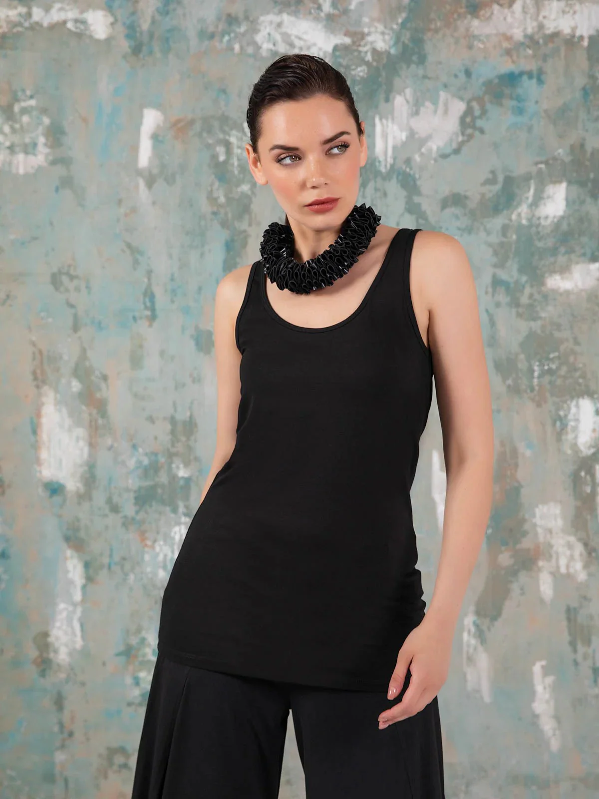 Jill Tank - Black Tencel