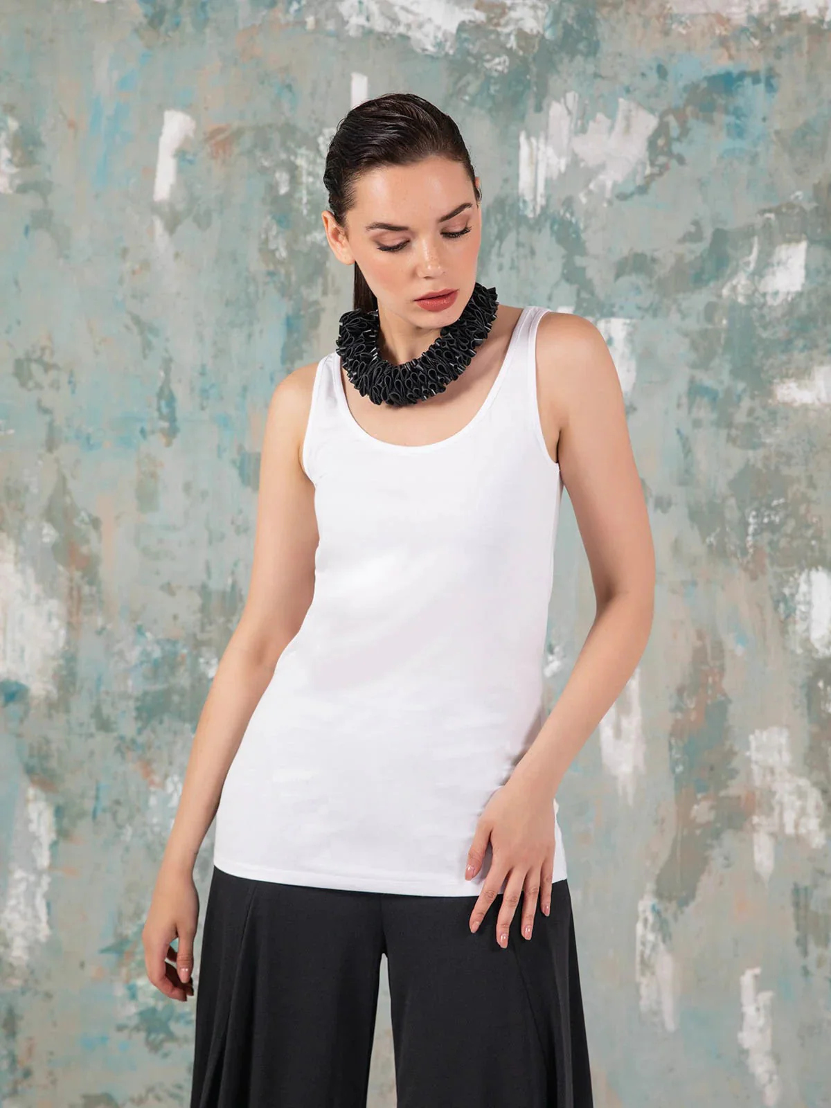 Jill Tank - White Tencel