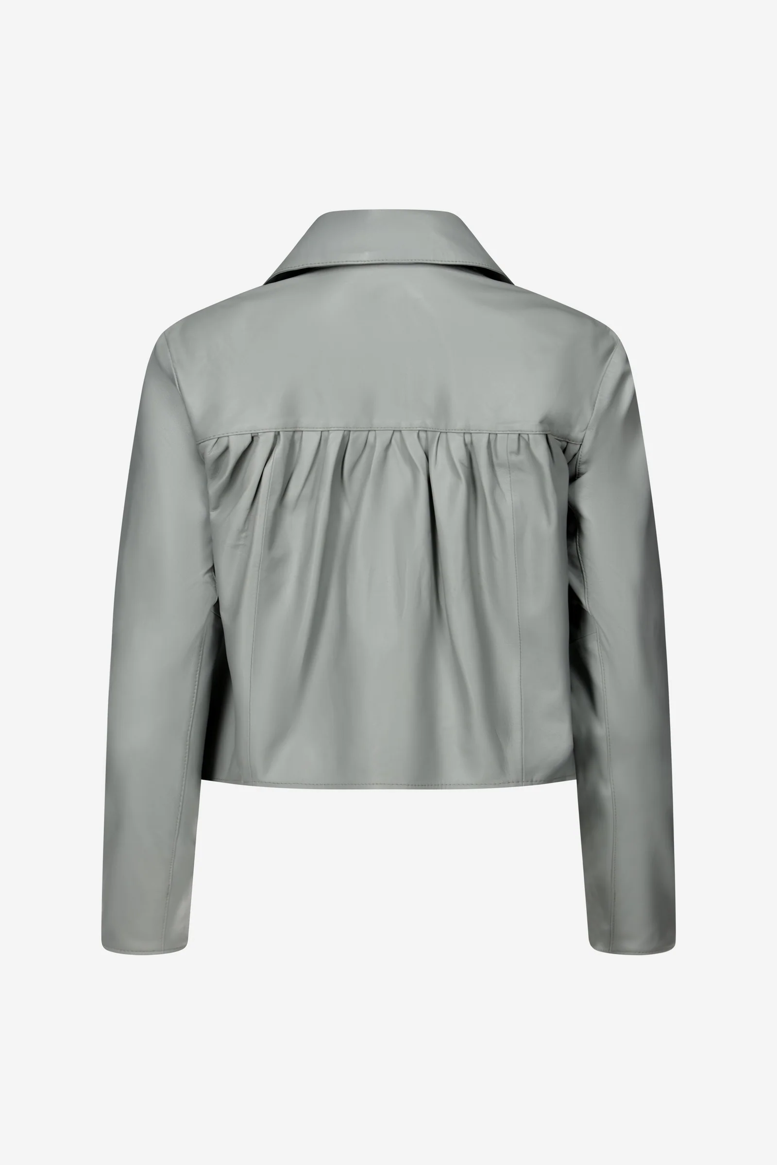 Julie Burnished Leather Jacket - Lotus Pink - Image 2