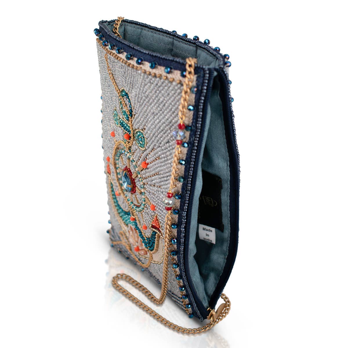 Keep It Steady Anchor Nautical Beaded Crossbody Phone Bag - Image 3