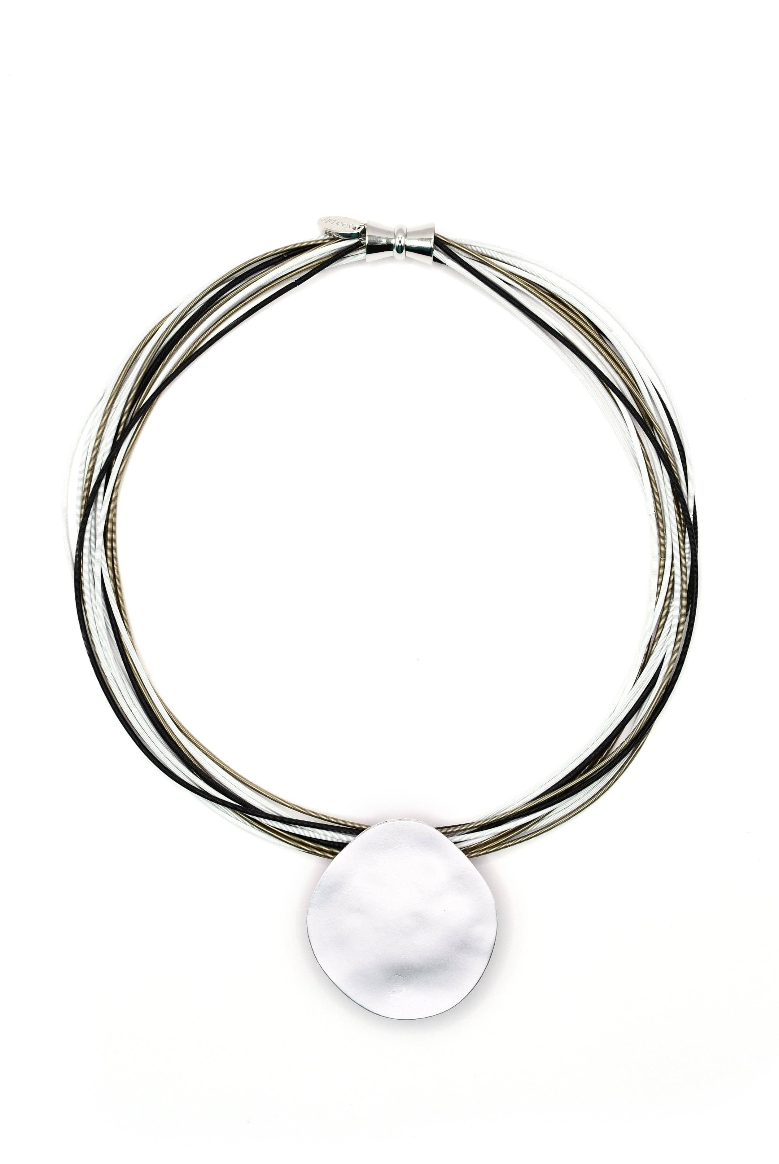 L72R Black, Bronze, Bright White With Matte Silver Disc Neck