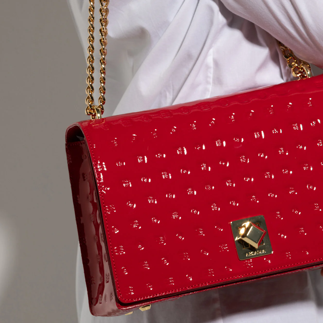 Laila Medium Crossbody - Red Patent - Image 3