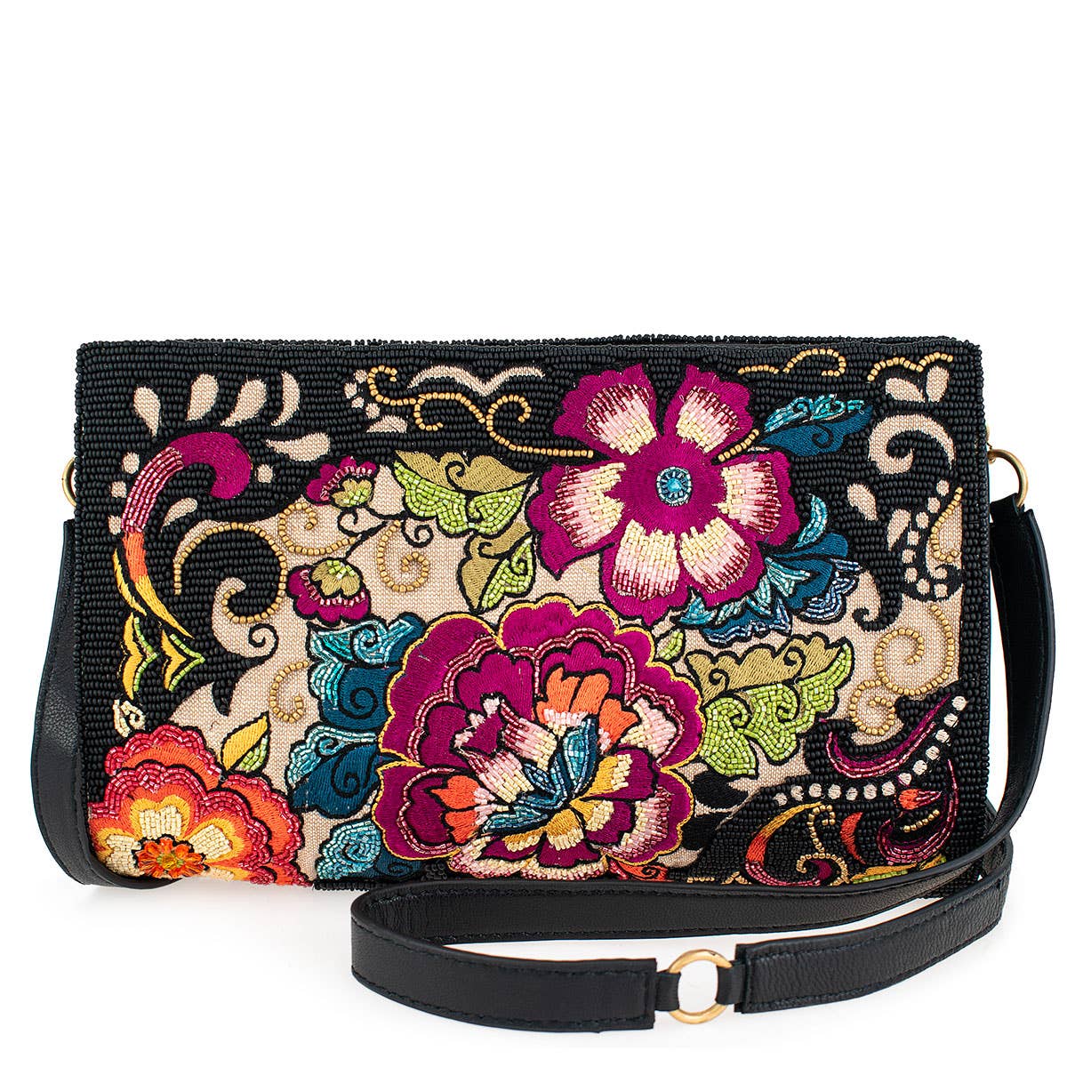 Last Tango Embroidered Floral Crossbody & Shoulder Handbag