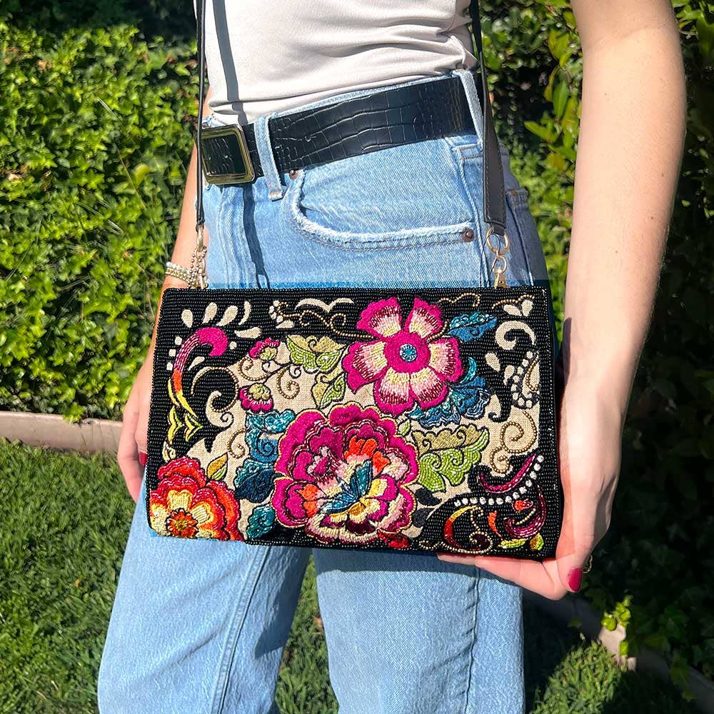 Last Tango Embroidered Floral Crossbody & Shoulder Handbag - Image 2