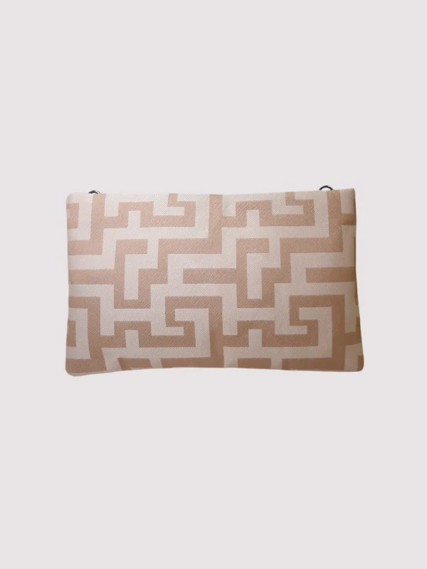LINA – CLASSIC Pattern – Beige Tonal – EL 3D Glossy Strap – Crossbody Bag - Image 3
