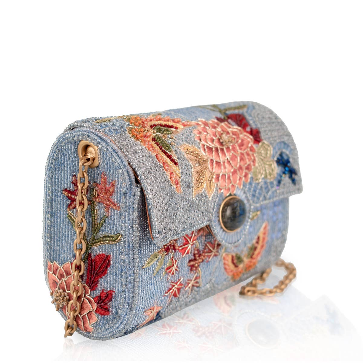 Lotus Mist Beaded Floral CrossBody Bag - Image 2
