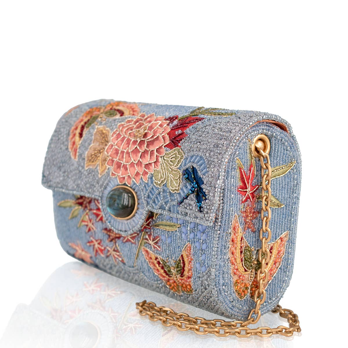 Lotus Mist Beaded Floral CrossBody Bag - Image 3