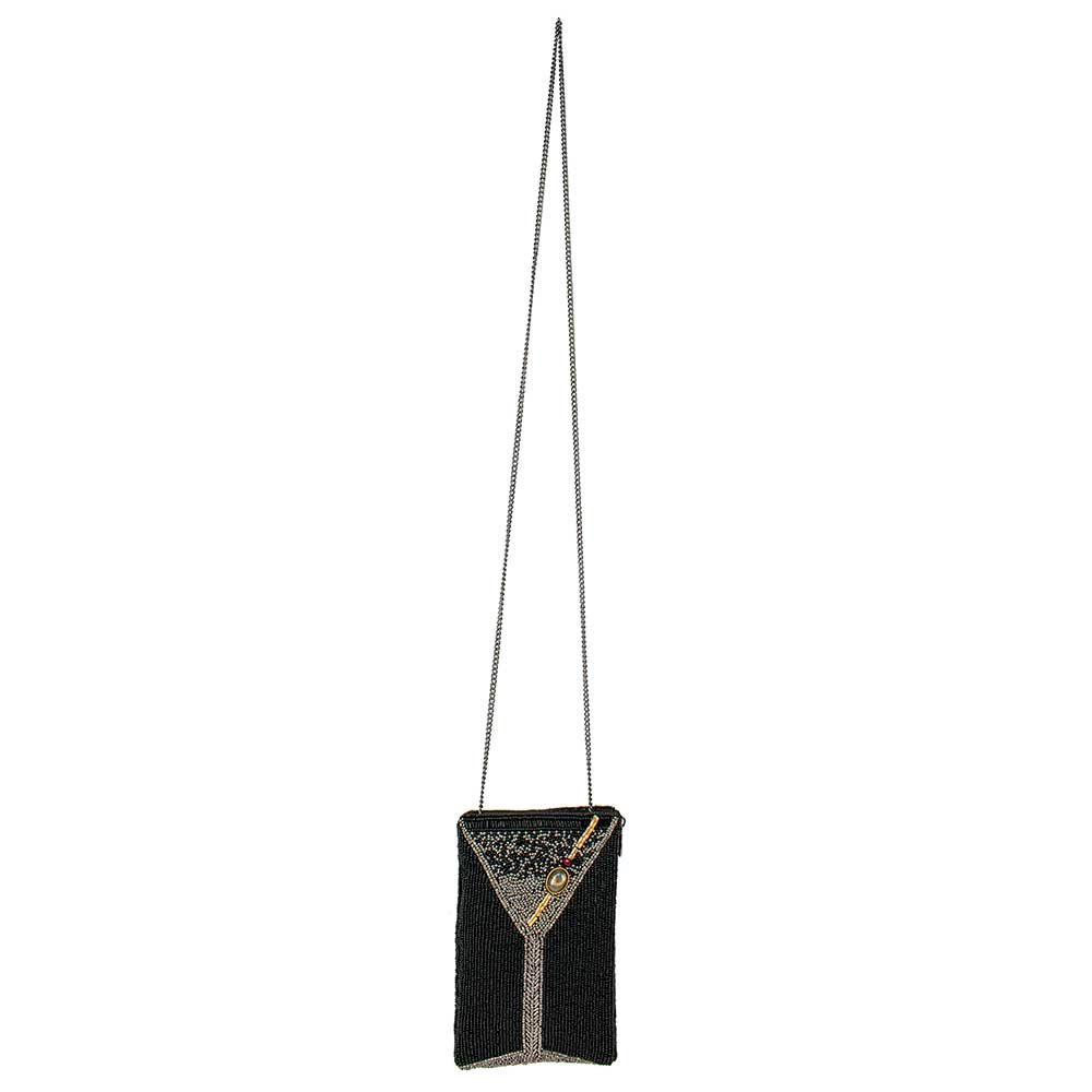Make It Dirty Beaded Martini Glass Crossbody Phone Bag - Image 6