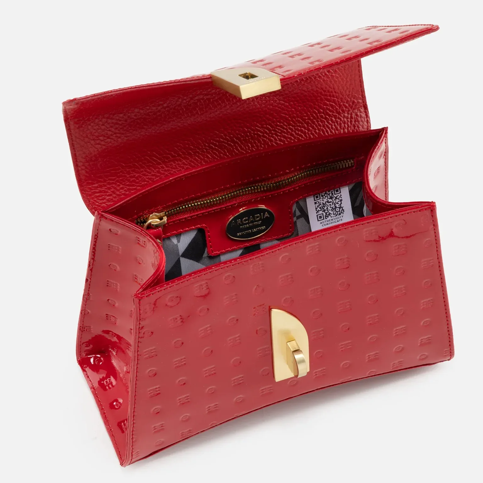 Arco Small Satchel - Red Logo Patent - Image 4